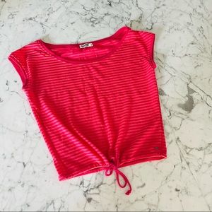 Knit Red/Orange Striped Top